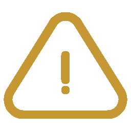 Ícone de aviso com triângulo amarelo contendo ponto de exclamação no centro, indicando alerta ou atenção.