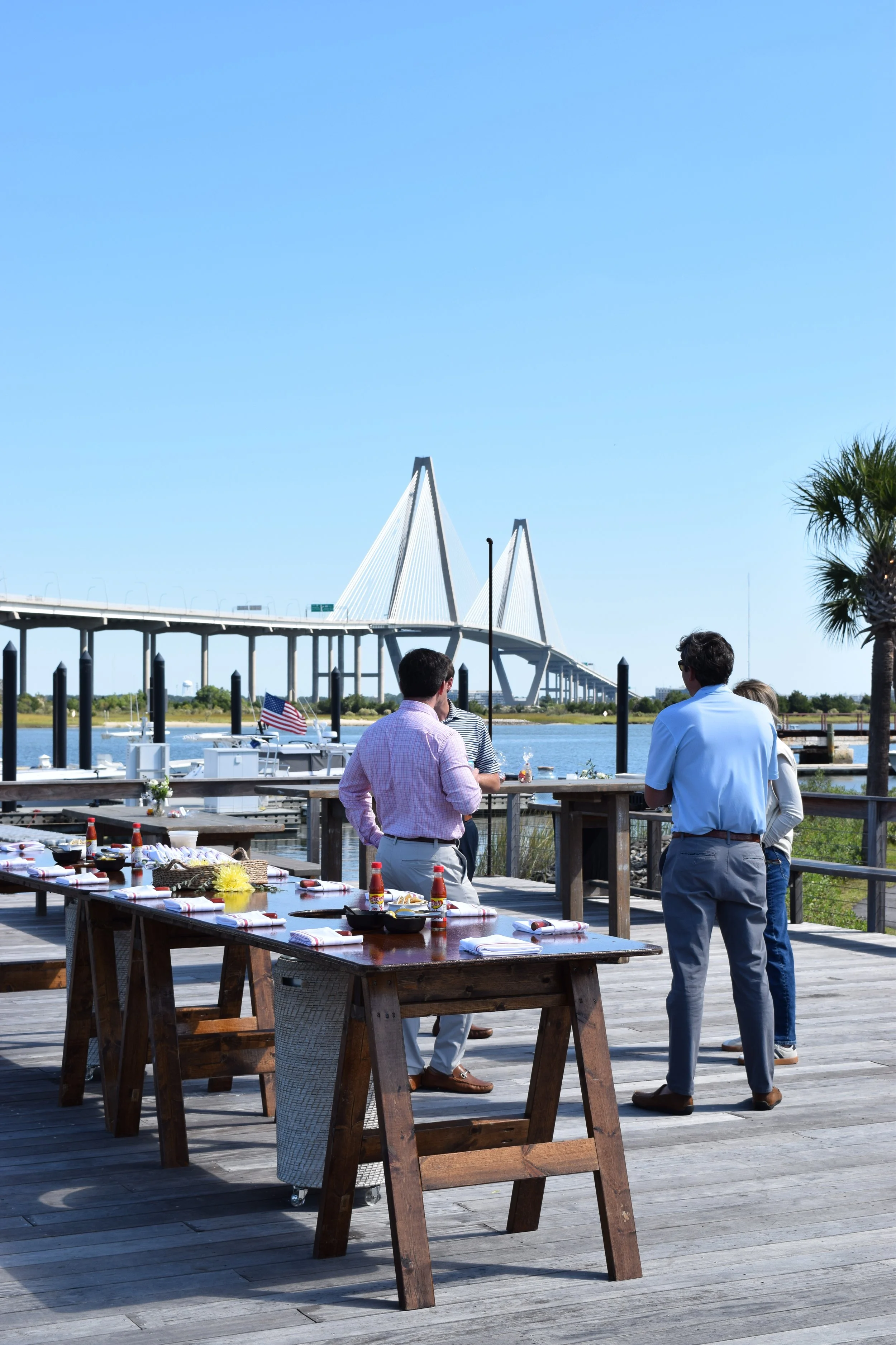 Corporate Happy Hour Lunch with Charleston Harbor View 