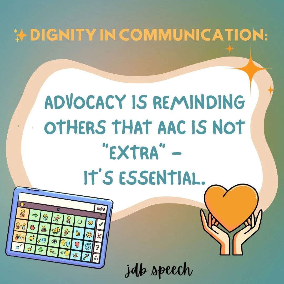 Add this statement to your IEP under accommodations: 

[Student] will be provided unrestricted access to their speech generating device throughout the school day. 

This will support and ensure your student's device will not be in a drawer, on a shel