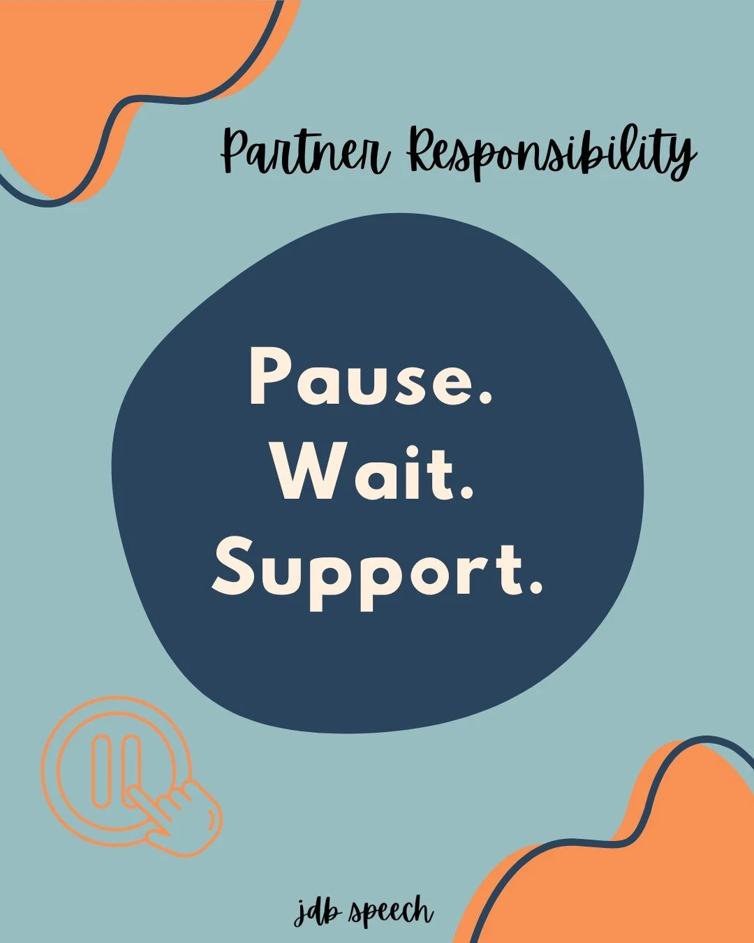 When communication is hard, our job is to PAUSE &mdash; not push

If a communicator isn&rsquo;t responding, we WAIT &mdash; not push.

As communication partners, it&rsquo;s our responsibility to slow down, model, and SUPPORT regulation.
 
We meet the