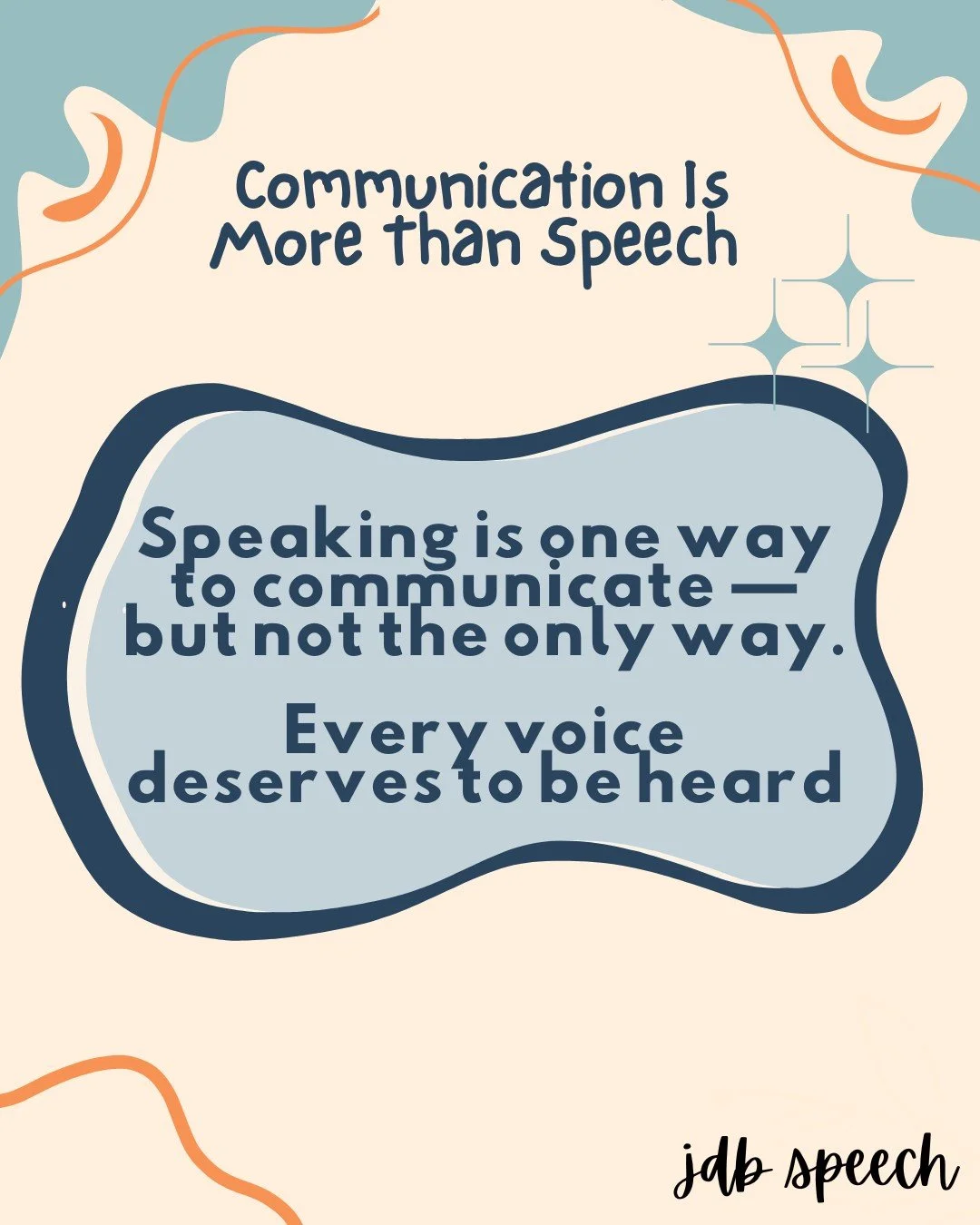Communication looks different for everyone.
Speech is one way to communicate &mdash; but NOT the only way.

For many autistic and nonspeaking individuals, communication may happen through AAC, movement, typing, or gestures.

Our job as professionals 