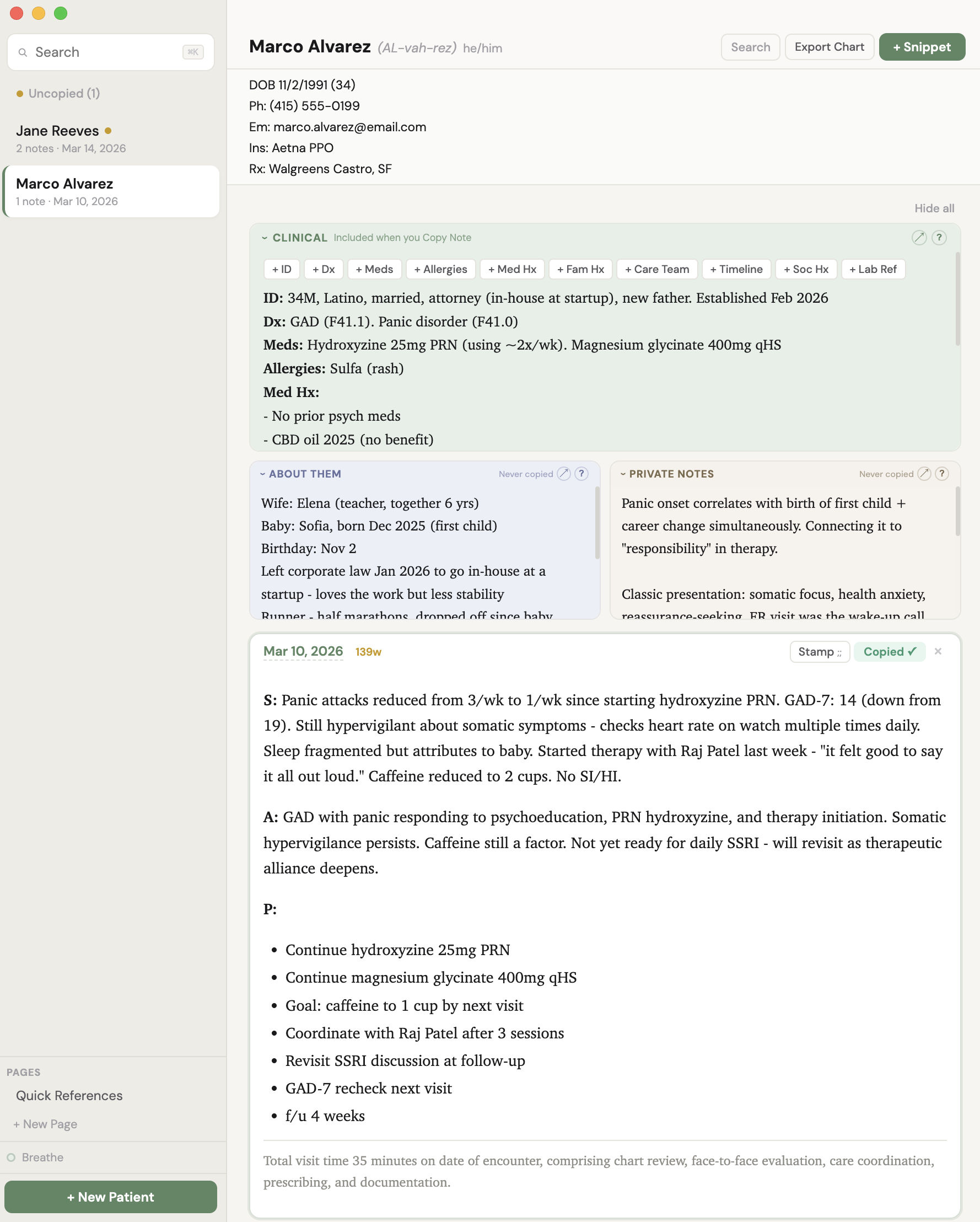 Chartside - Apple Notes for Clinicians