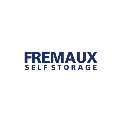 Fremaux Self Storage logo with blue text on a white background.