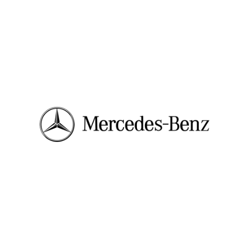 Mercedes-Benz logo and brand name on a white background.