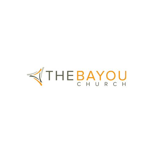 Logo for The Bayou Church with stylized emblem and text