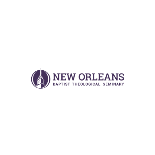 Logo of New Orleans Baptist Theological Seminary featuring a Christian cross and church steeple
