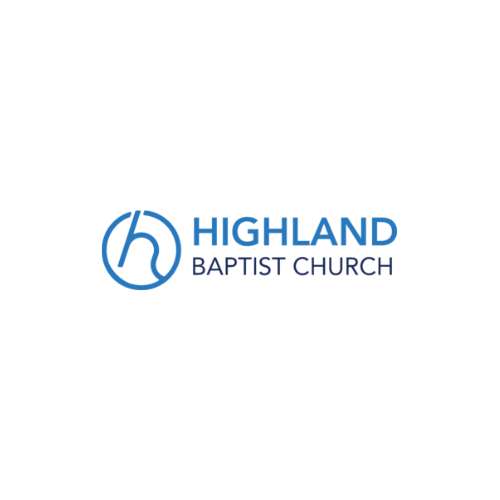 Highland Baptist Church logo with a stylized lowercase 'h' inside a circle, followed by the church's name.