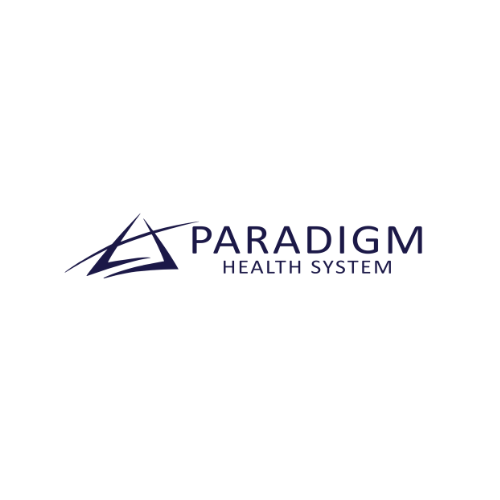 The logo of Paradigm Health System, featuring a stylized abstract design and the company name.