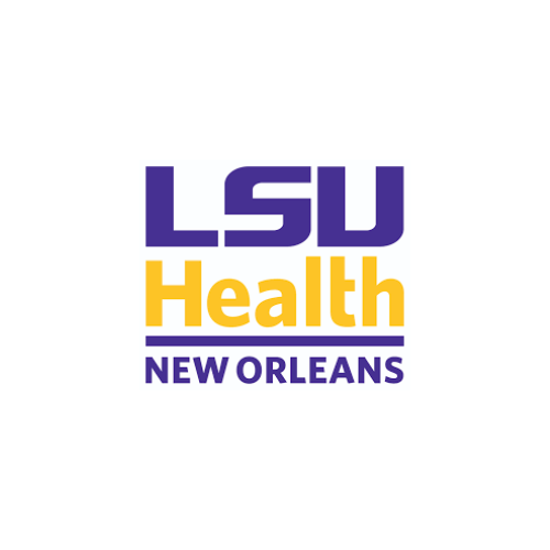 LSU Health logo with purple and yellow text, and 'New Orleans' written below.