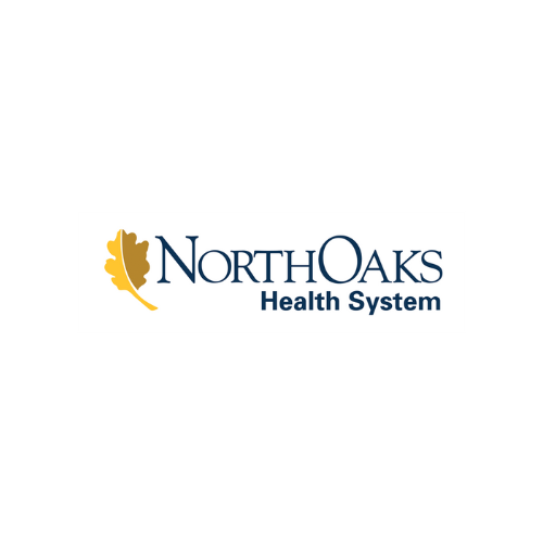 North Oaks Health System logo with a gold and brown leaf graphic