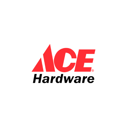 ACE Hardware logo with red text and black text on a white background.