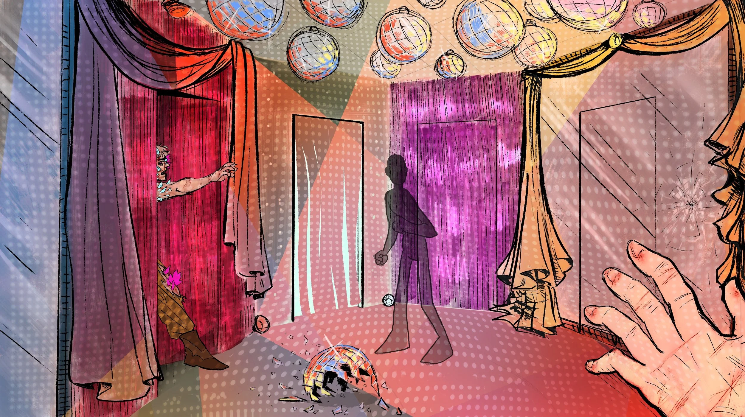 Haunt Comp Concept Art - The Disco Room