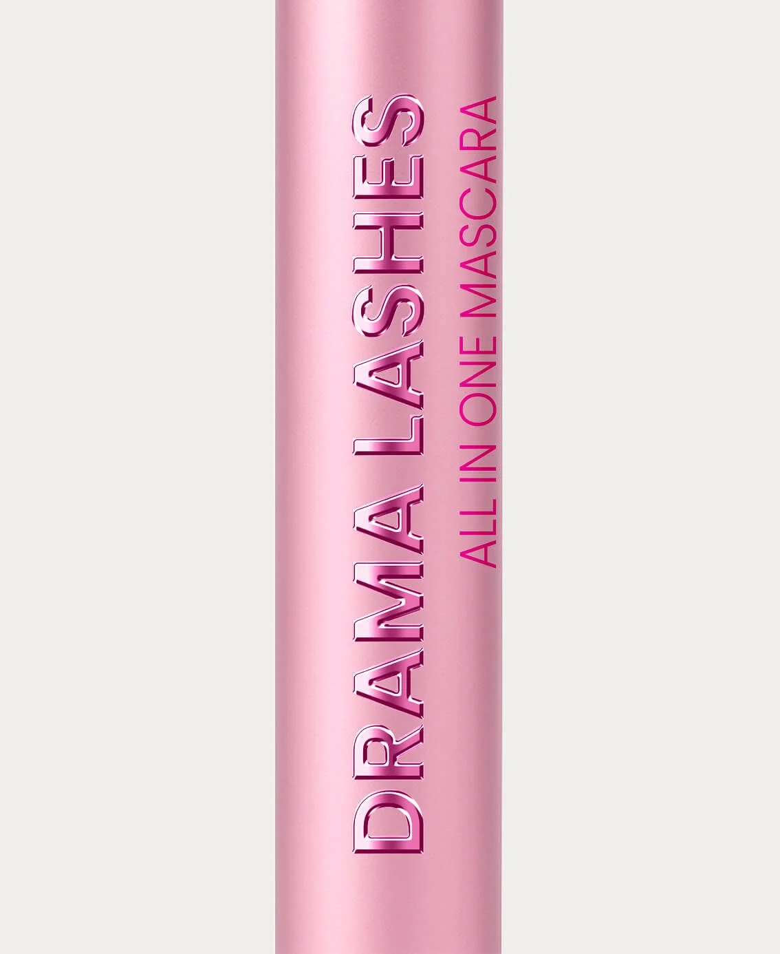 Bote de gel o crema en envase rosa con texto en relieve que dice "Dra Lara Lash" y en letra más pequeña "All in One Mascara"_Mascaras deliplus_mercadona_Packaging de cosmetica de estudio berlin