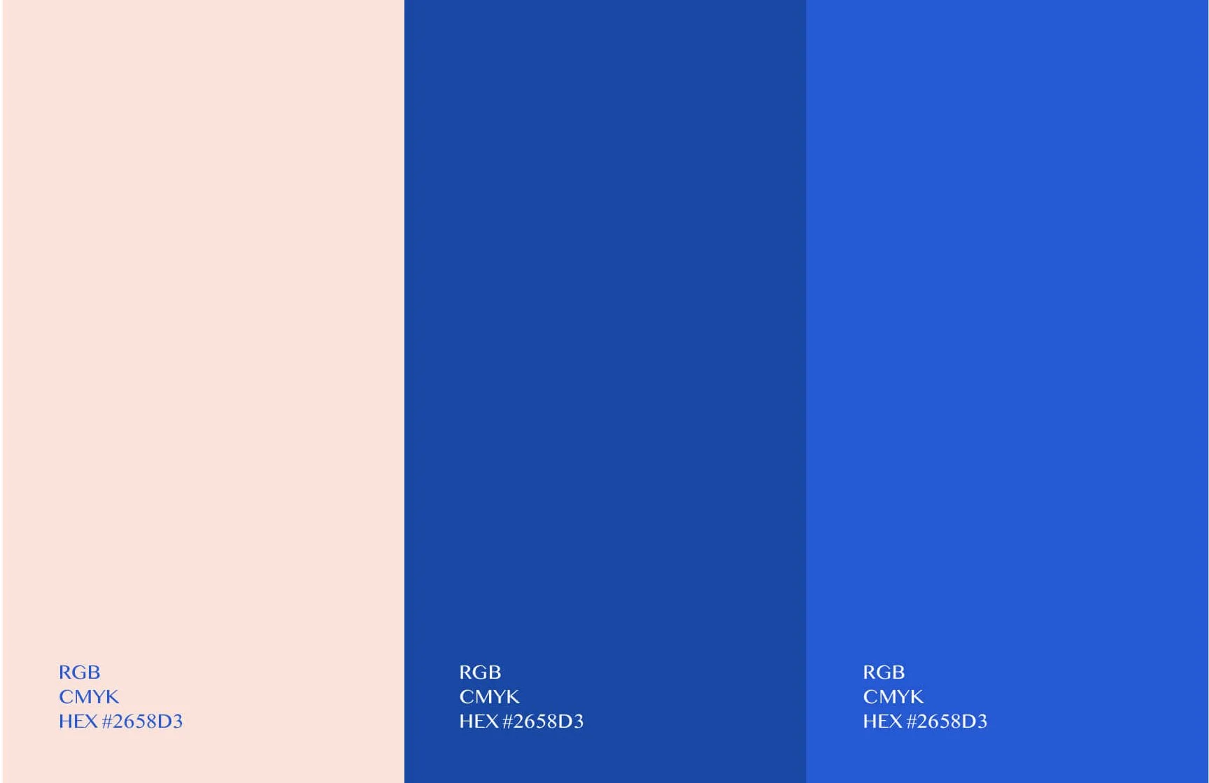 Paleta de colores con tres franjas verticales_Llar carme_premia de mar_diseño identidad de estudio berlin