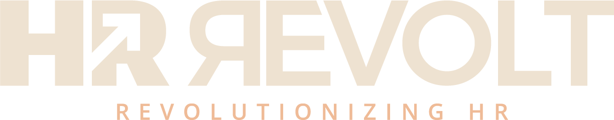 Logo of HR REVOLT with the tagline REVOLUTIONIZING HR