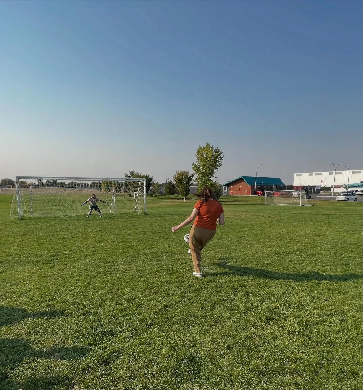 This morning I was invited to do a ceremonial kick-off for the Multination Soccer Tournament at Thrive Together. There were a lot of nerves on my part, but I managed to do okay! Once that stressful commitment was met, I enjoyed the “Conversatio
