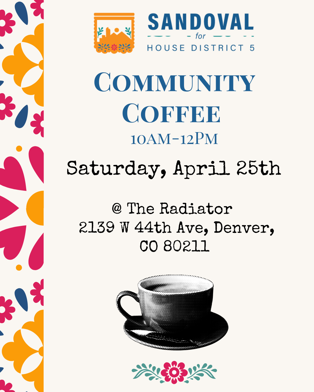 Community Coffee with Justine Sandoval