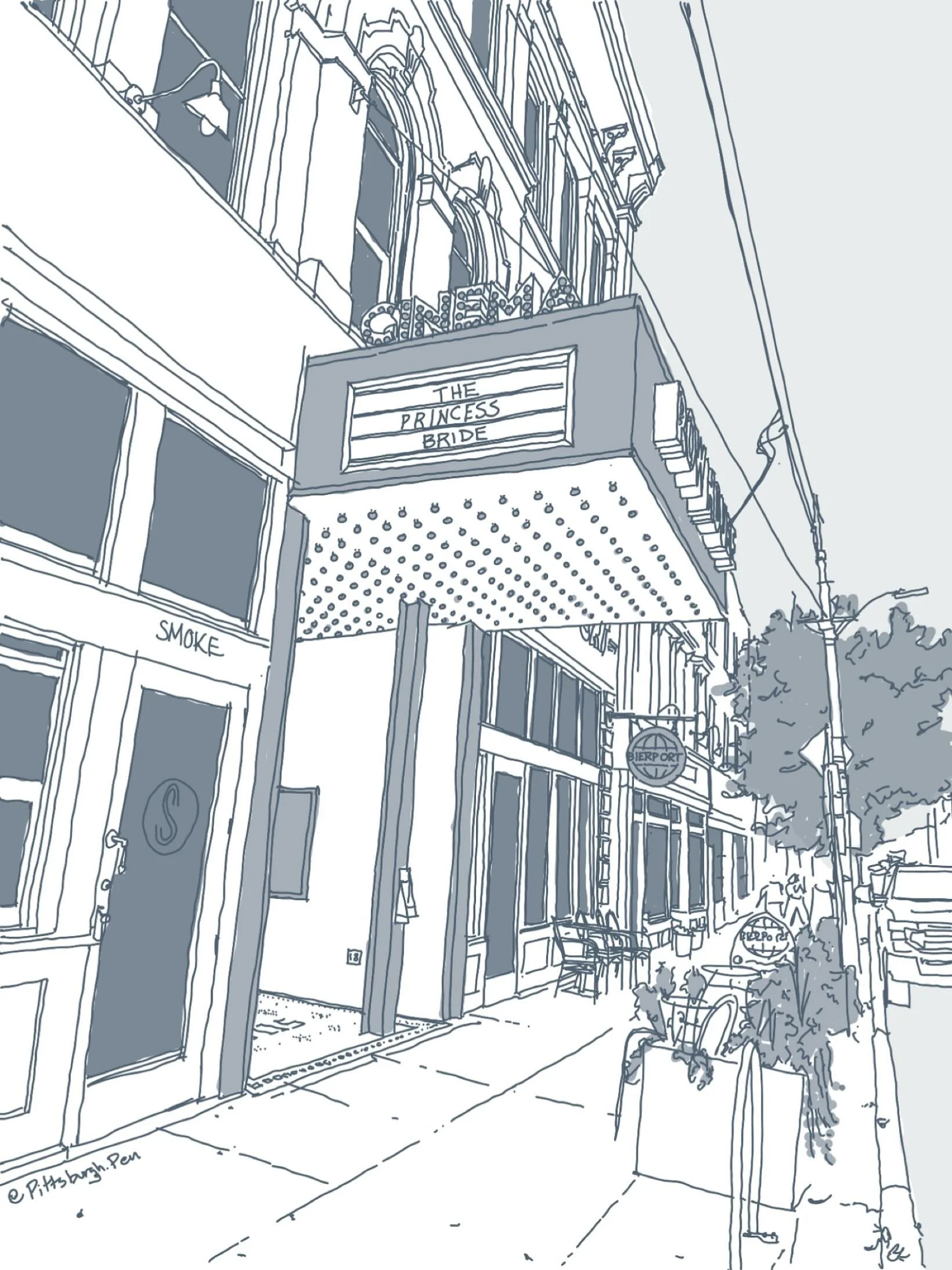 Butler Street
@rowhouse_lawrenceville 
@bierport

#pittsburgh #412 #pgh #sketching #sketch #lawrenceville #pittsburghart #pittsburghartist #handsketch #illustration #urbansketching #urbansketch #streetscape