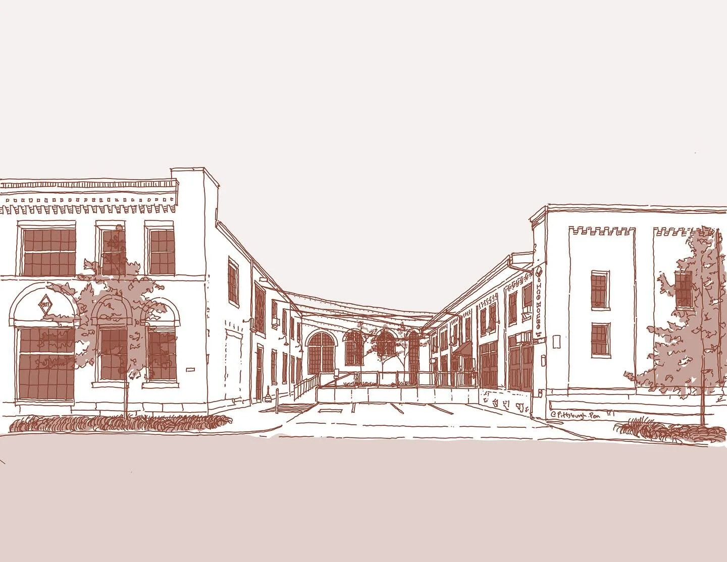 Thank you @lvpgh for featuring a few sketches in this month&rsquo;s Lawrenceville Corporation newsletter, including a custom commission for their building, the Ice House, on 43rd Street in Lawrenceville. 

The Ice House
43rd Street