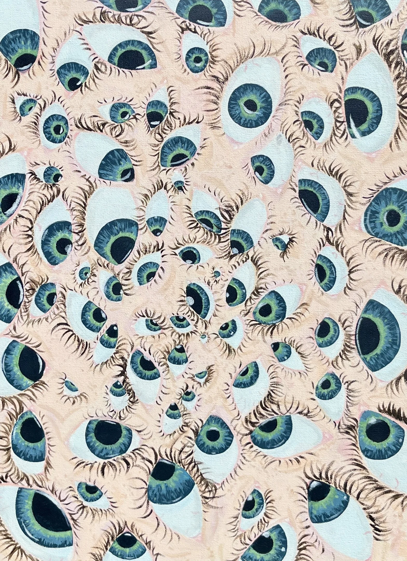 Acrylic self portrait painting from 2024.