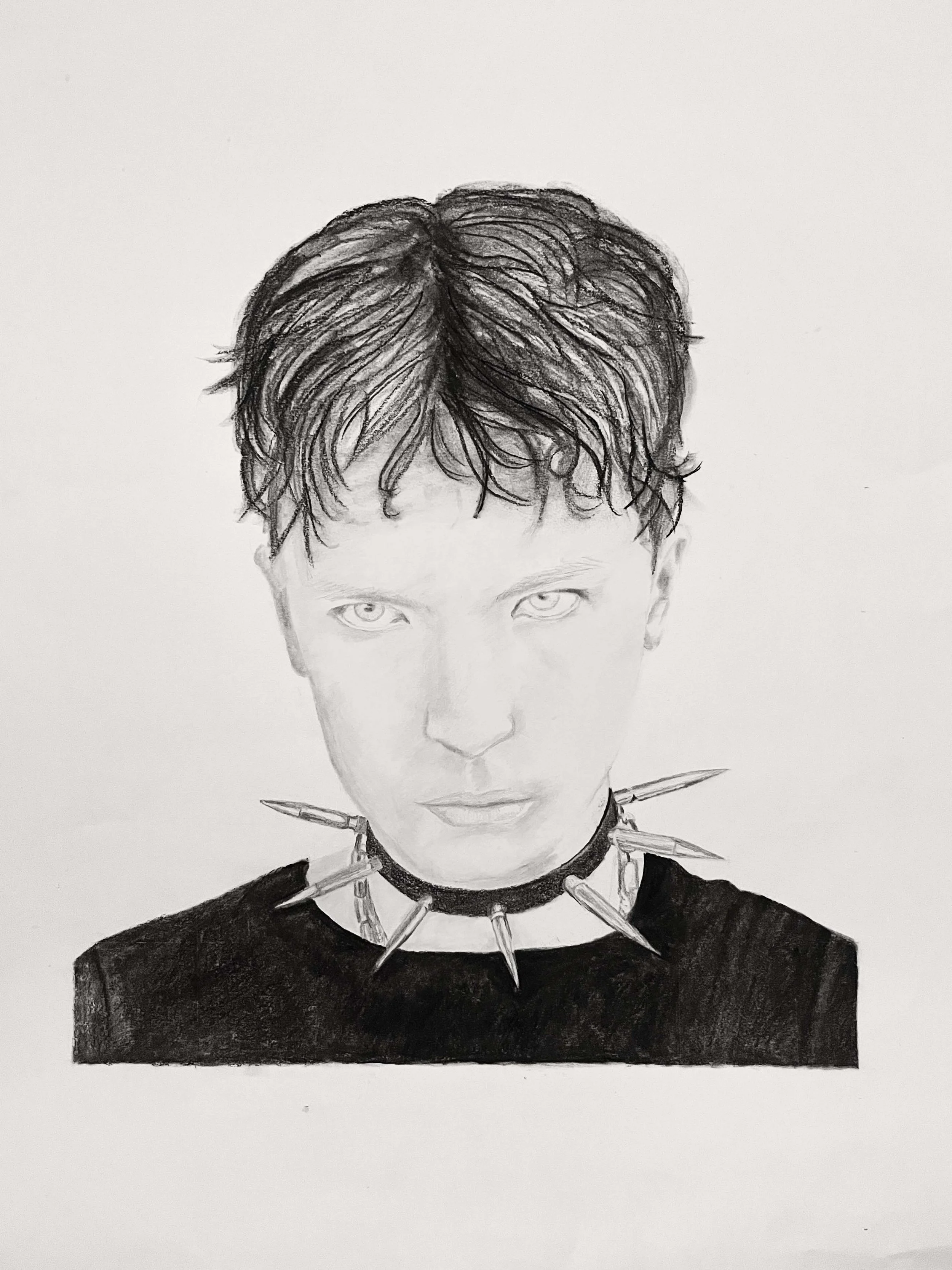 Pencil Portrait of the Swedish rapper "Bladee" from 2023.