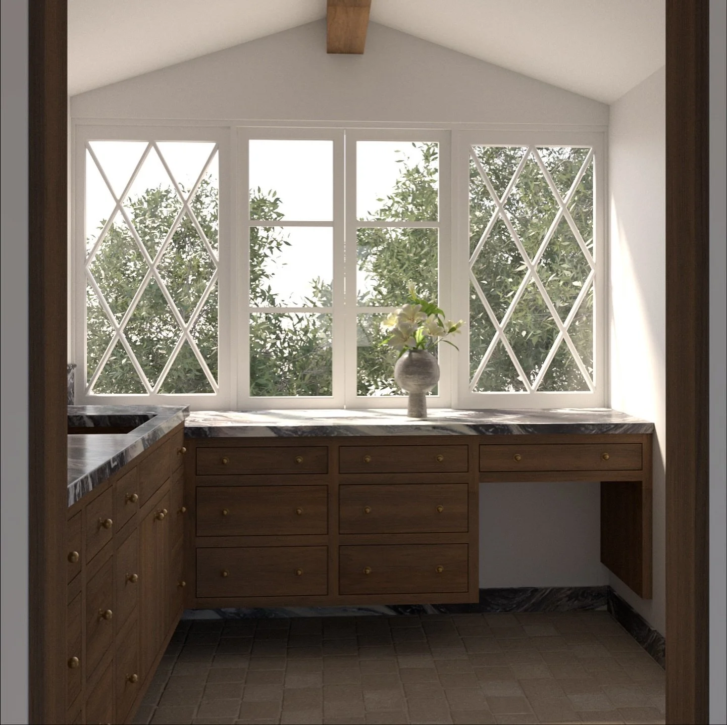 Swipe to the very end to see where this bathroom started ➡️ 
This gorgeous cottage in the heart of Laguna had a tiny and not-so-functional primary bath, along with a large dead space that we just knew we could use to give our client a real en-suite. 