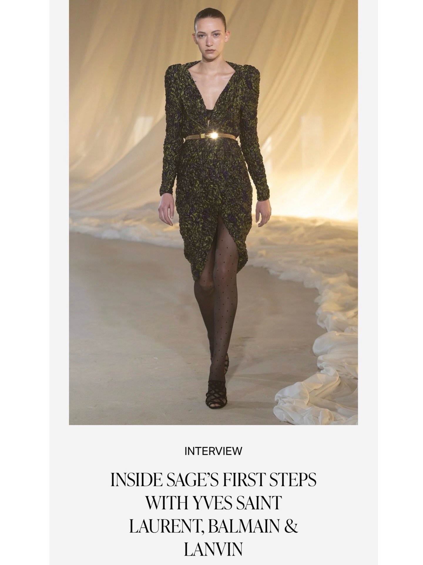 INSIDE SAGE&rsquo;S FIRST STEPS WITH YVES SAINT LAURENT, BALMAIN &amp; LANVIN @sagewestmaas @ledrewmodels (MA)

Step behind the curtain with Sage as she conquers Paris Fashion Week, walking for Yves Saint Laurent, Balmain, and Lanvin.

Link in bio to