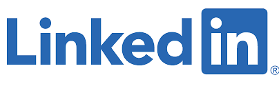 LinkedIn logo in blue and white