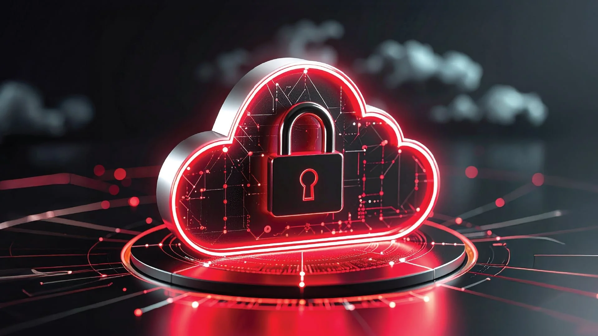 A conceptual illustration representing digital cloud security and financial data protection for modern accounting firms.