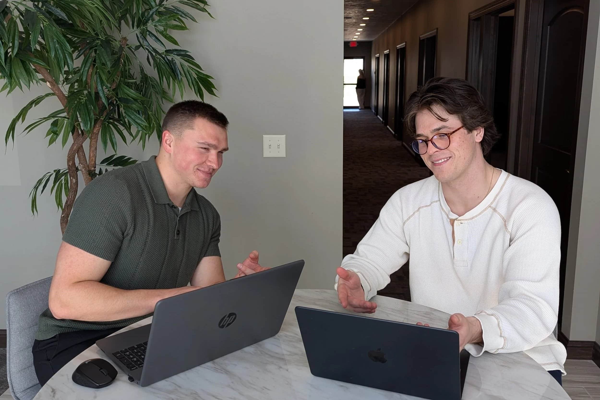 Recruiters collaborating in our Sioux Falls office