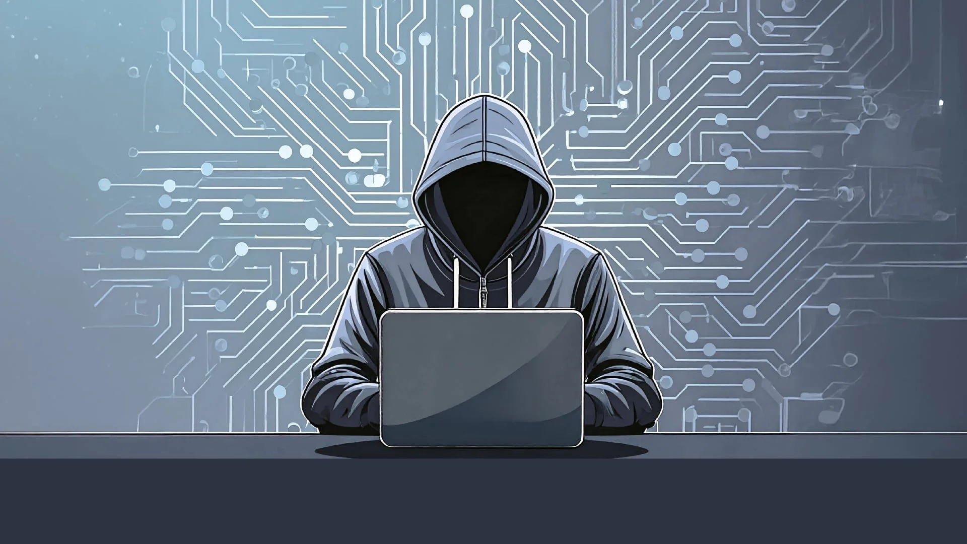 An abstract digital graphic representing the breakdown of trust in online recruitment, emphasizing the need for verification and security against job scams.