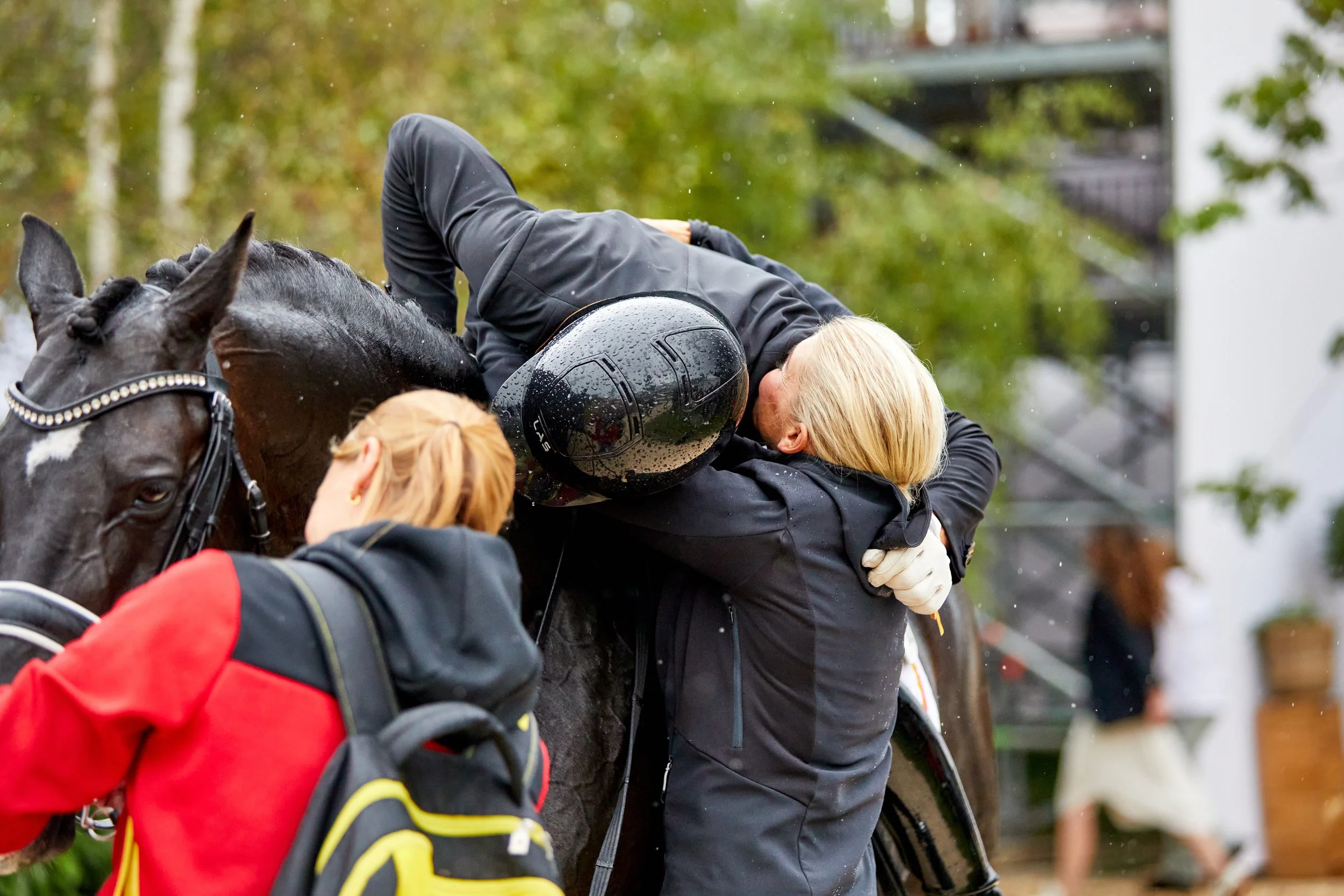 Hug Horse Celebration Candid Reportage