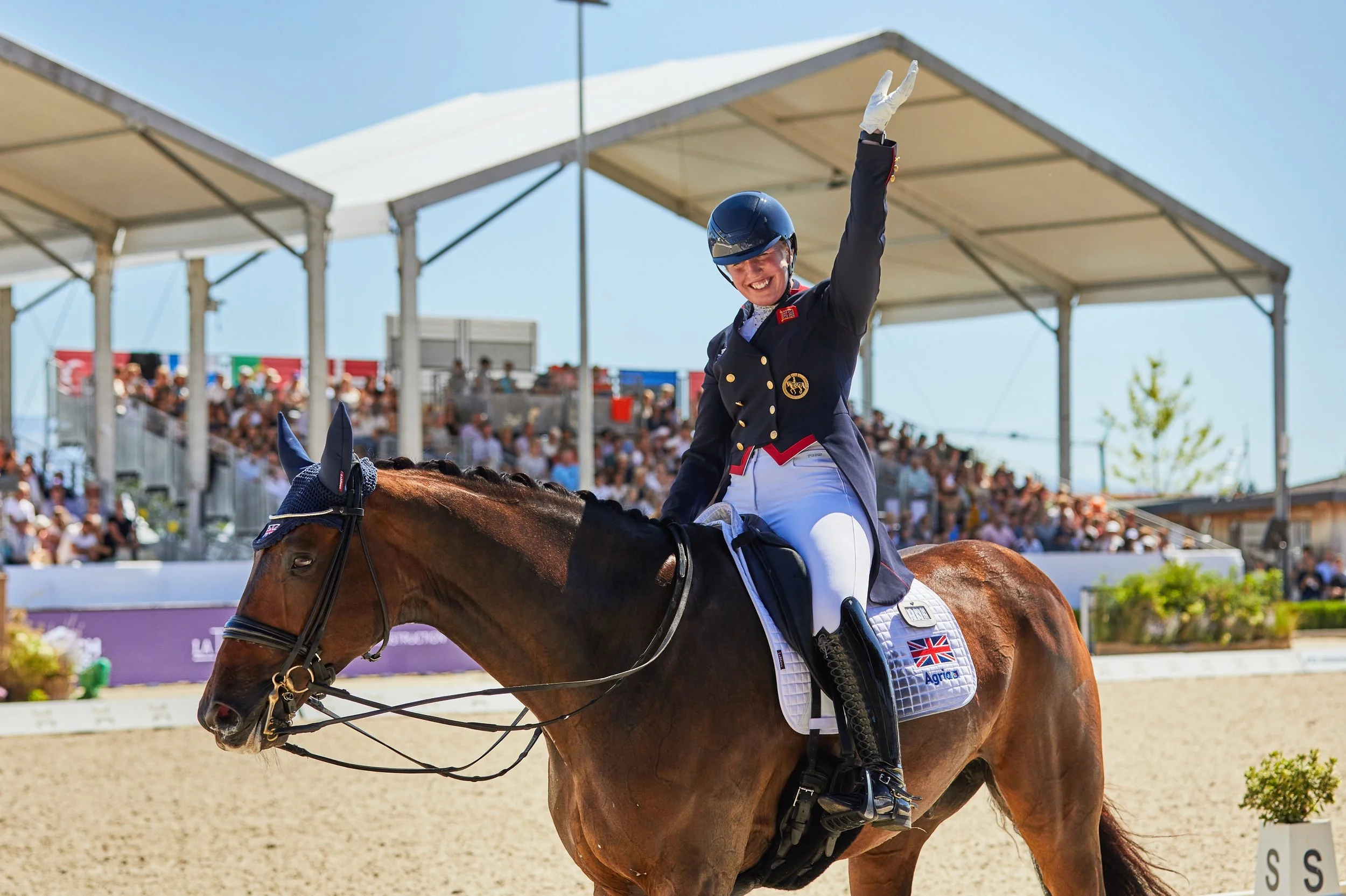 FEI Dressage European Championship Becky Moody Jagerbomb Celebration
