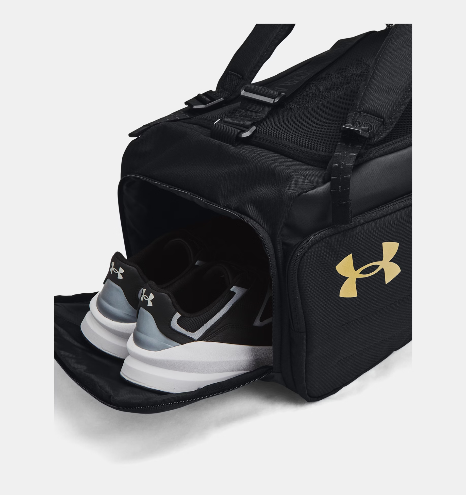 1381919 UA Contain Medium Convertible Duffel Backpack (flat side open).png