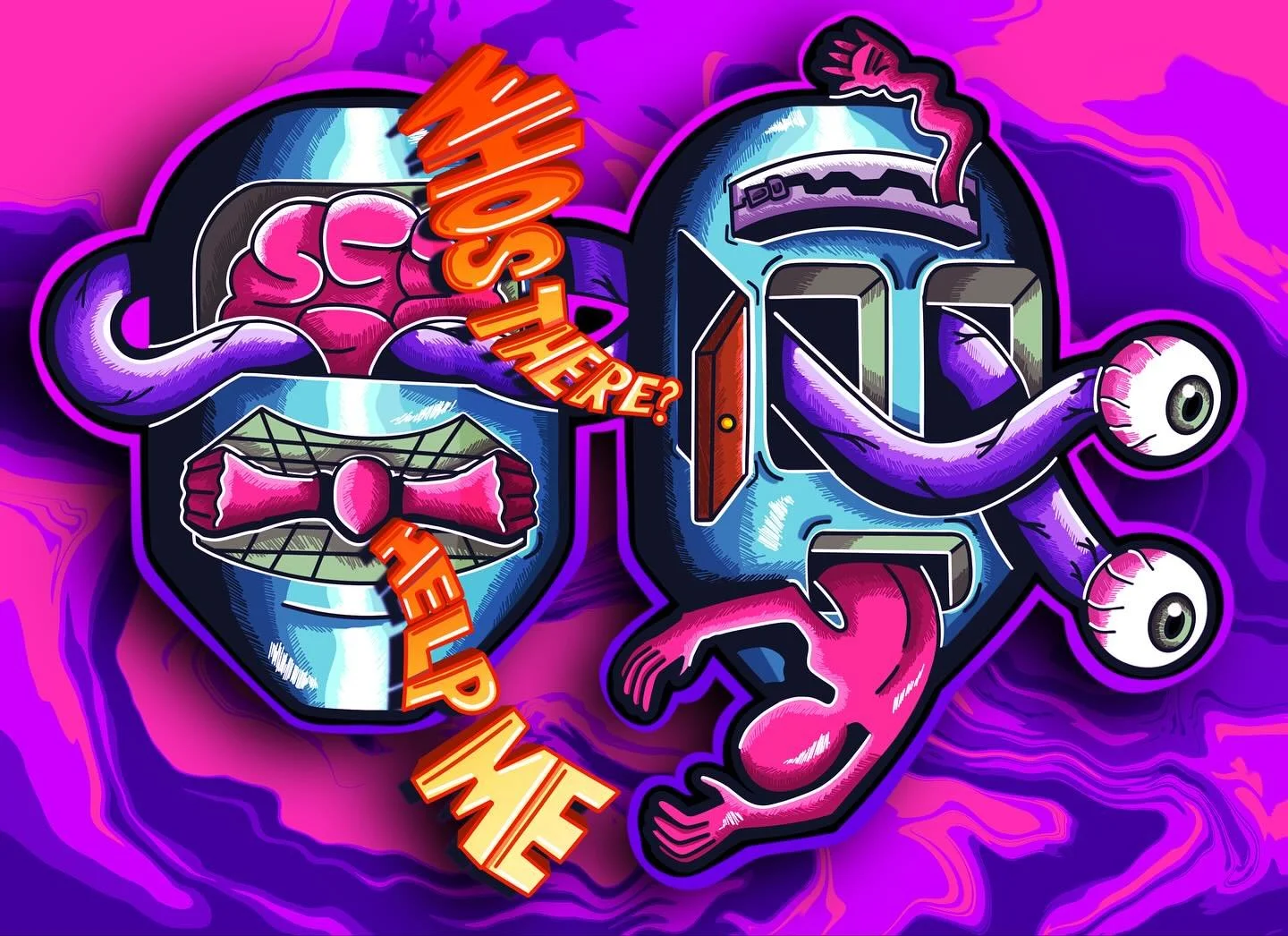&ldquo;Hollow Mask&rdquo; Design [speed draw on second slide] 
prints and sticker of this design on website link in bio.
#digitaldrawing #digitalart #graffitiart #design #artist #sketches #drawing