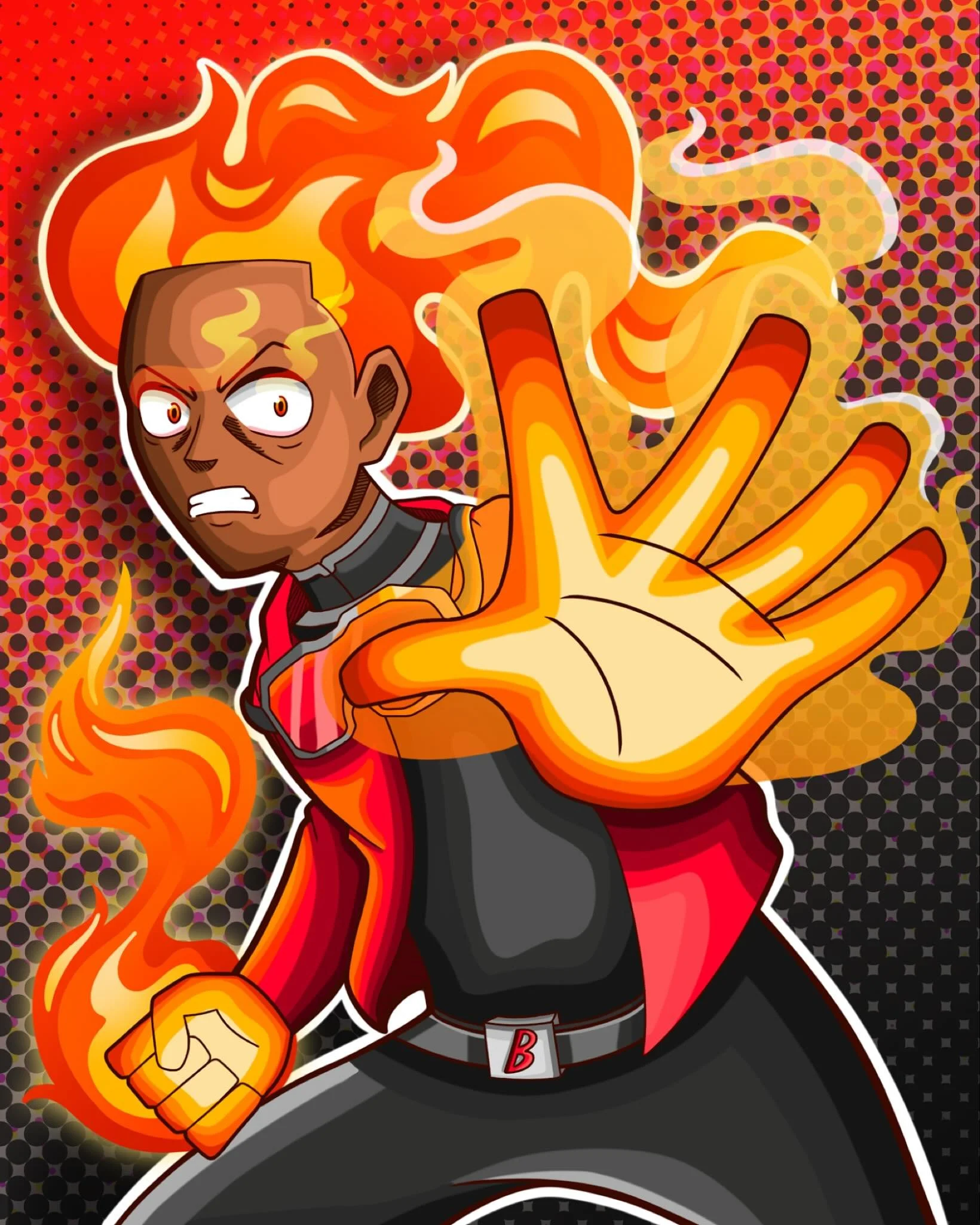 This OC was originally made by @awesomeguy0212 and I decided to draw their character in my own style🔥 #dtiys #digitalart #digitaldrawing #digitaldesign #artist #artlover #comics