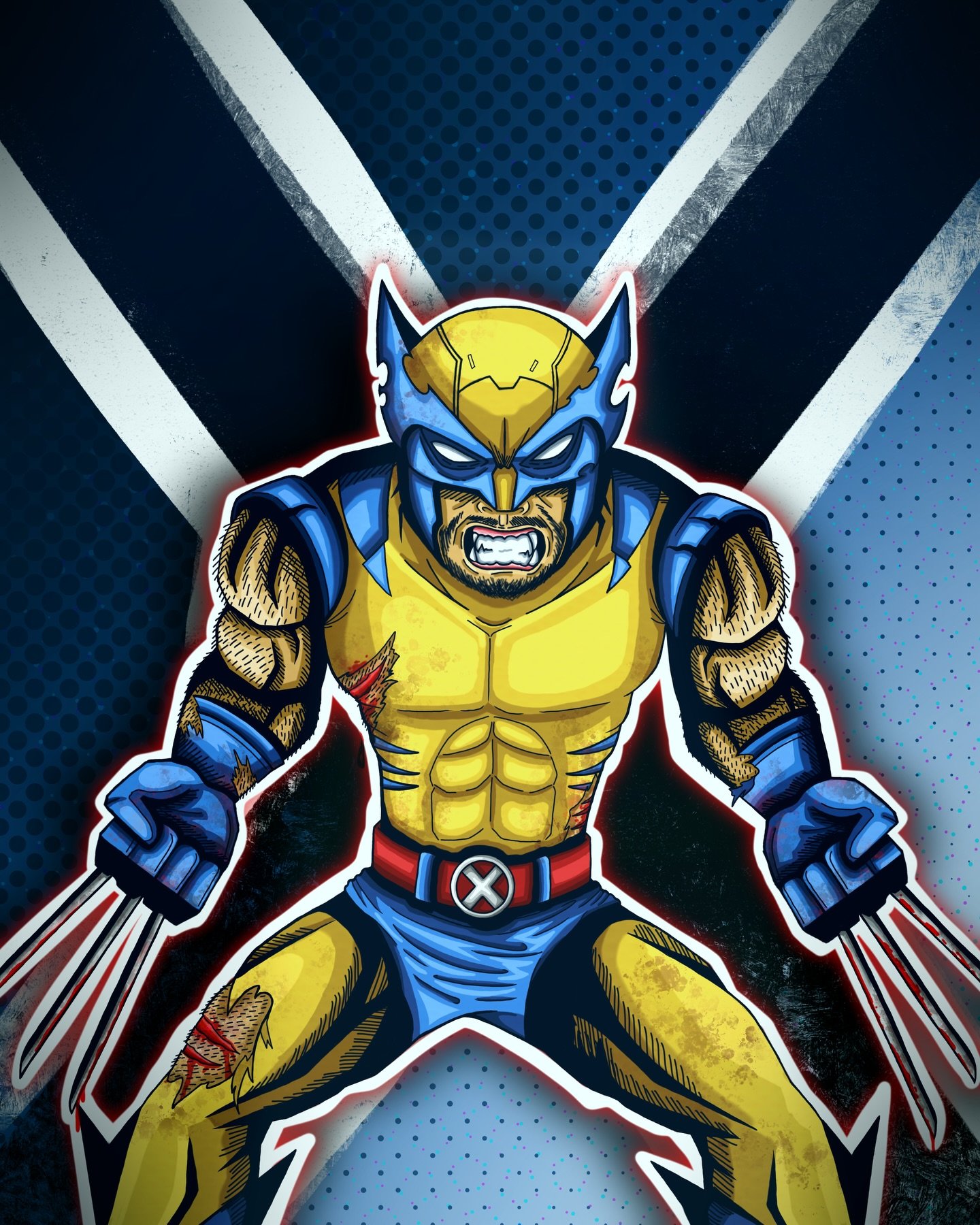 Fanart of Wolverine from the X-Men. Undeniably one of the coolest superheroes in Marvel🦸🏾&zwj;♂️
 #xmen #wolverine #marvelcomics #fanart