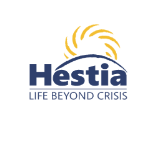 Hestia logo with a stylized sun and the tagline 'Life Beyond Crisis'
