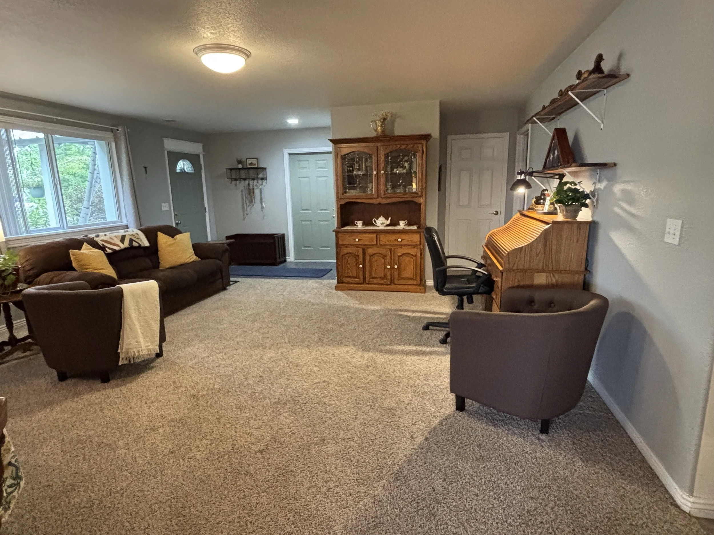 Living area and rental entrance