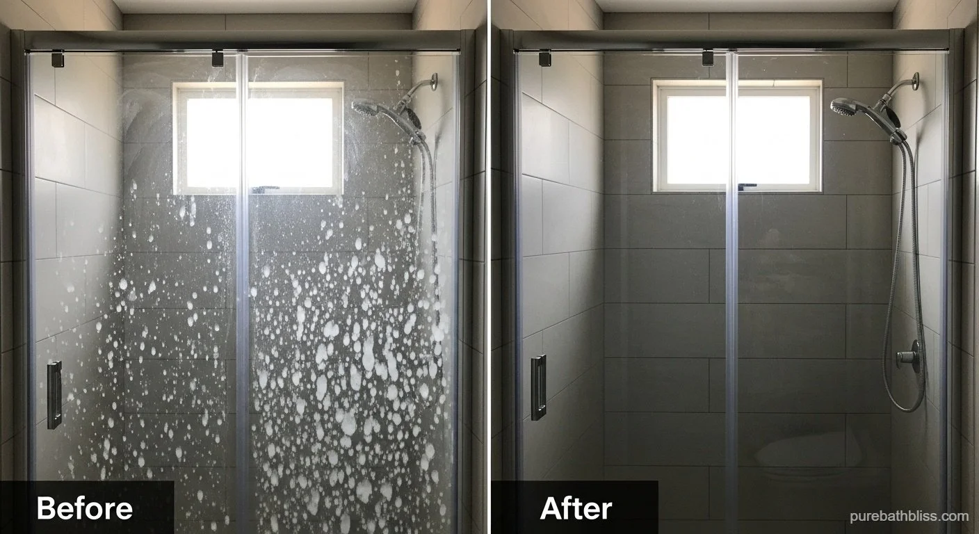 How to Remove Hard Water Stains from Shower Glass (Using Only 2 Ingredients)