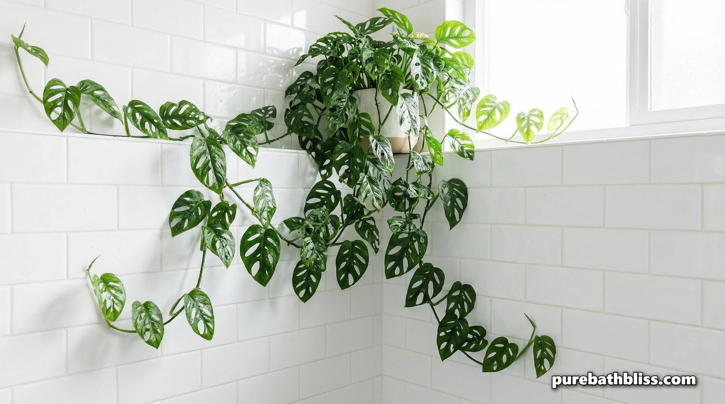 Monstera Adansonii Care Guide: Grow the Swiss Cheese Vine in Your Shower