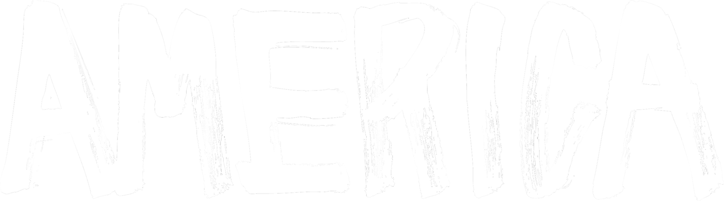 America Martin official artist logo in the color white. Colombian-American contemporary figurative artist — painting, sculpture and paper.