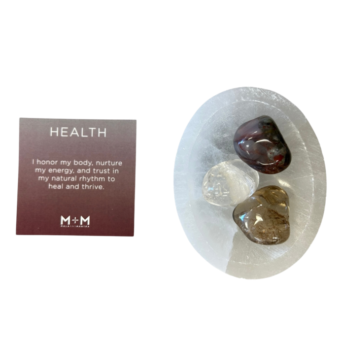 Sacred Selenite Crystal Cleansing + Charging Bowl Set - Health