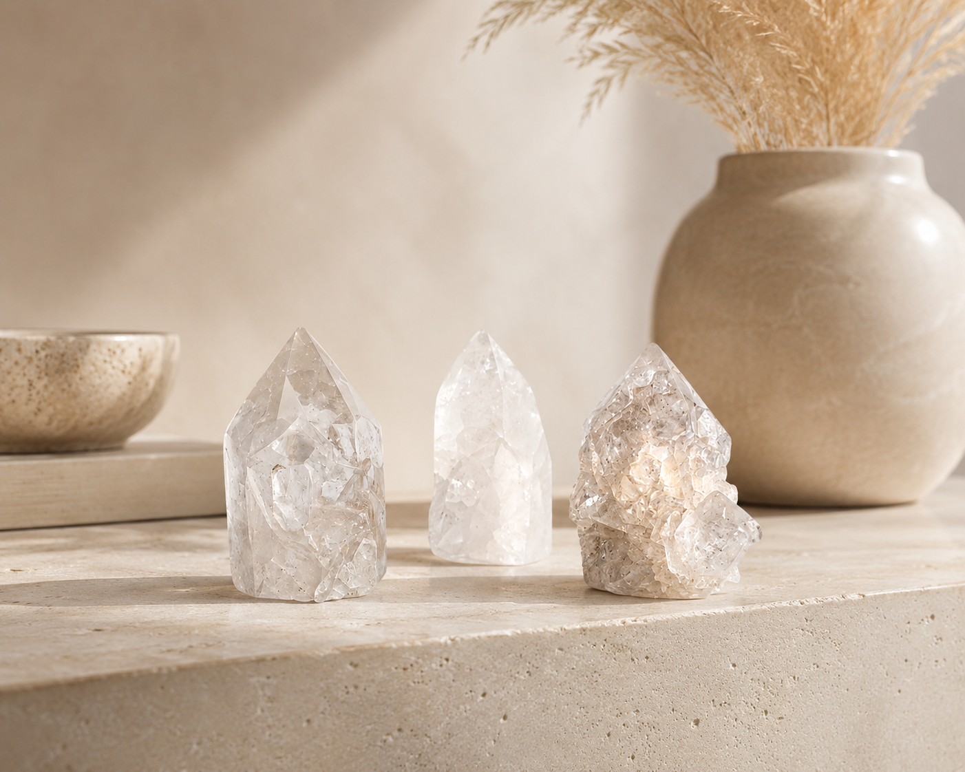 Clear Quartz Towers