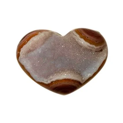 Agate Druzzy heart