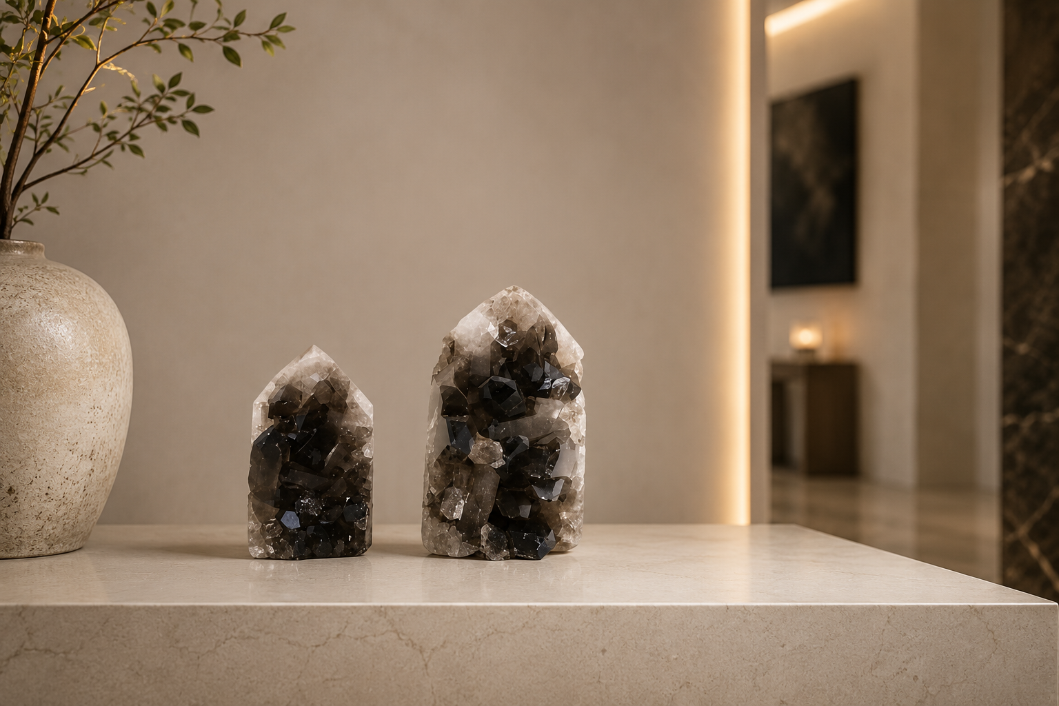 Smoky Quartz Towers