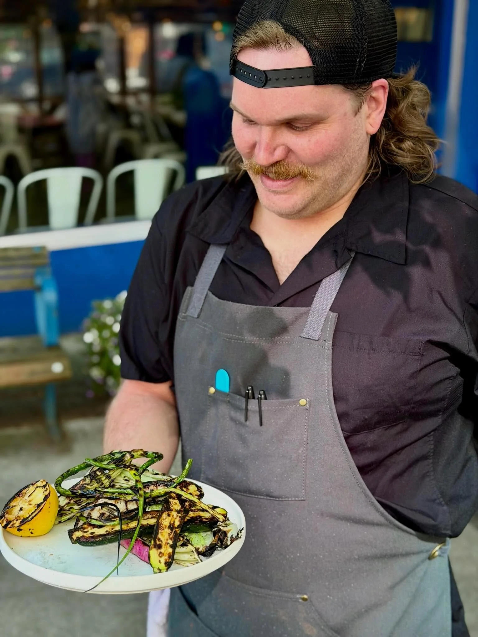 Chef Bill letting us know that Grilled Market Veg is back on the menu in Queen Anne 🌾 delicious alongside any pasta or pizza for that perfectly balanced meal 😉 

We love highlighting the remarkable Washington produce this time of year. This plate c