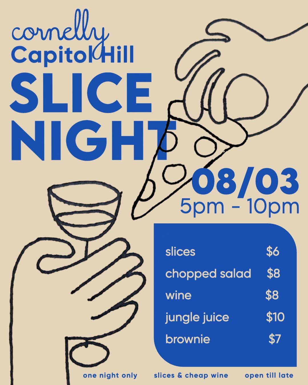 CCCCCHHECK IT OUT 😎 Menu menu menu for our Slice Night! See you there Summit Ave💋

*Special Pie can be made vegan. 
*NO ONLINE ORDERING &mdash; walk-up for dine-in or take-out. 5p till 10p, or sold out.

#seattleslice #seattlepizza #naturallyleaven