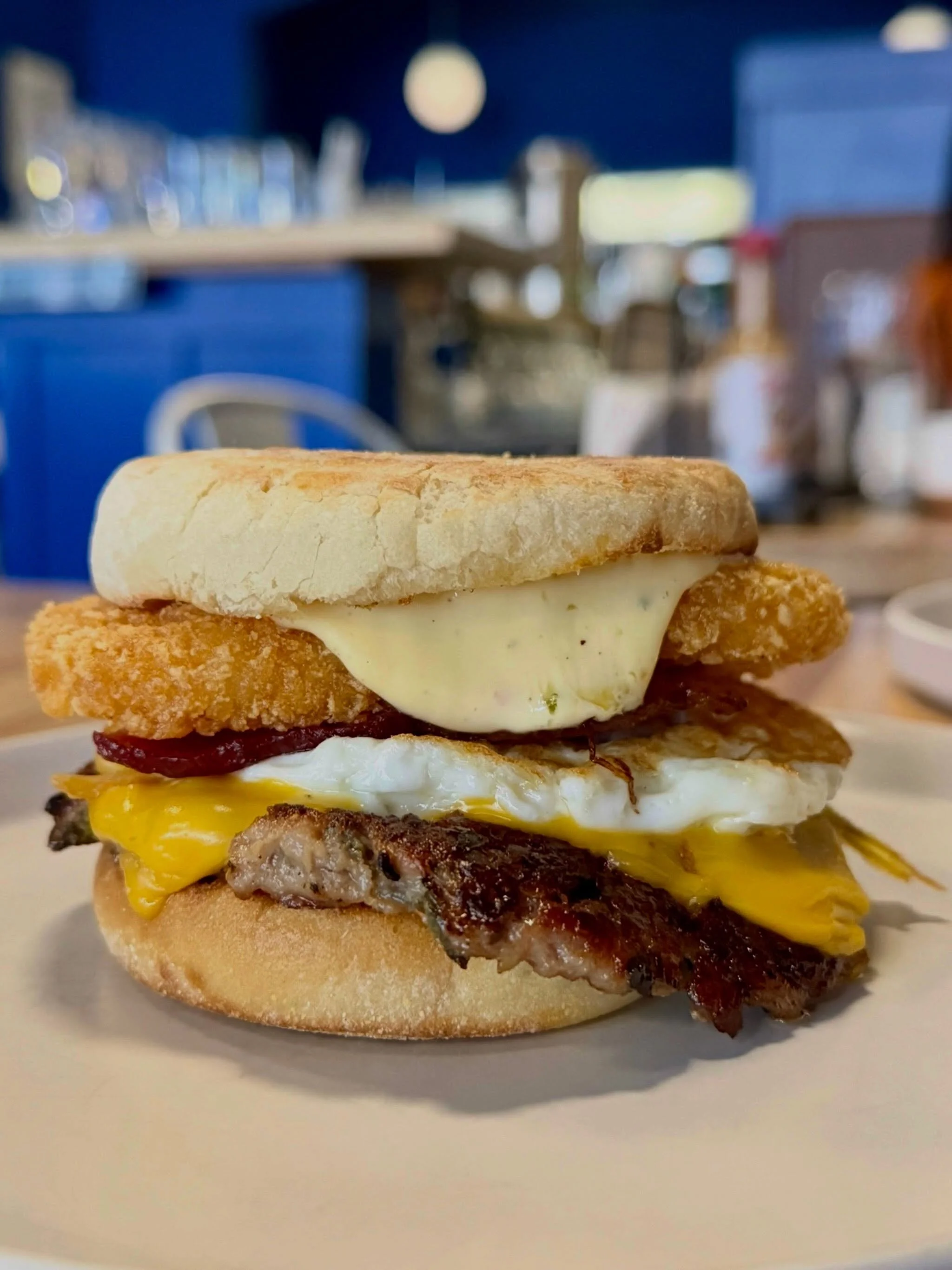 Weekends 😍🤤😏 see you in the morning&mdash; 9a-12p both spots. Mega sandos like this in Queen Anne, brunchy waffles &amp; eggs in Capitol Hill! 

Link in bio to get down for dinner and/or breakfast when the time comes. Happy eating y&rsquo;all! 

#