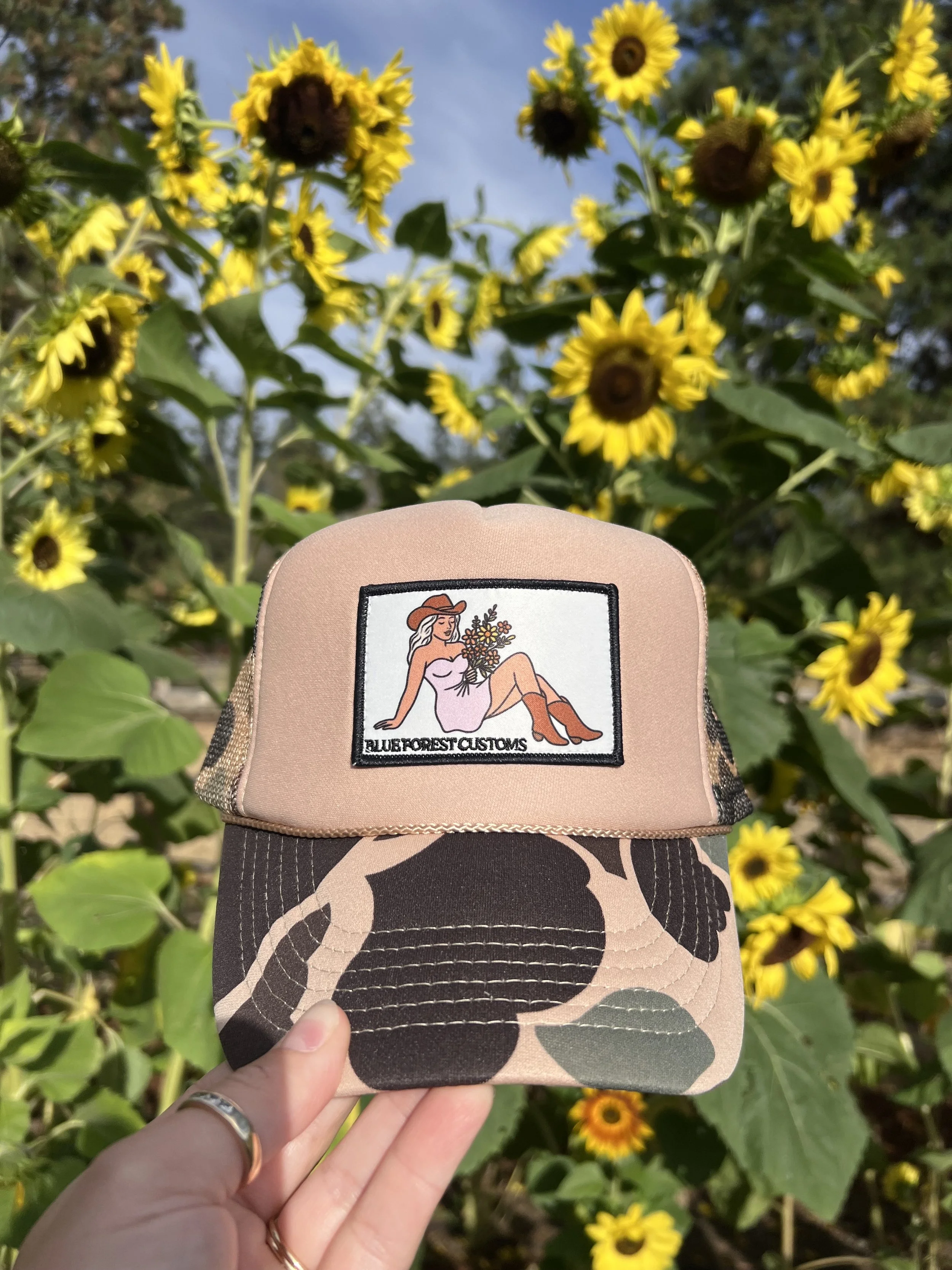 Camo and Tan Trucker Hat